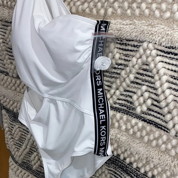 Michael Kors One Shoulder Cut Out Swimsuit - Picture 8 of 9